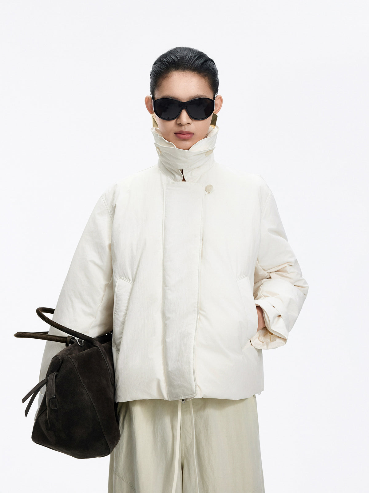 Jacket / JNBY Oversized Short Down Puffer with Drawstring