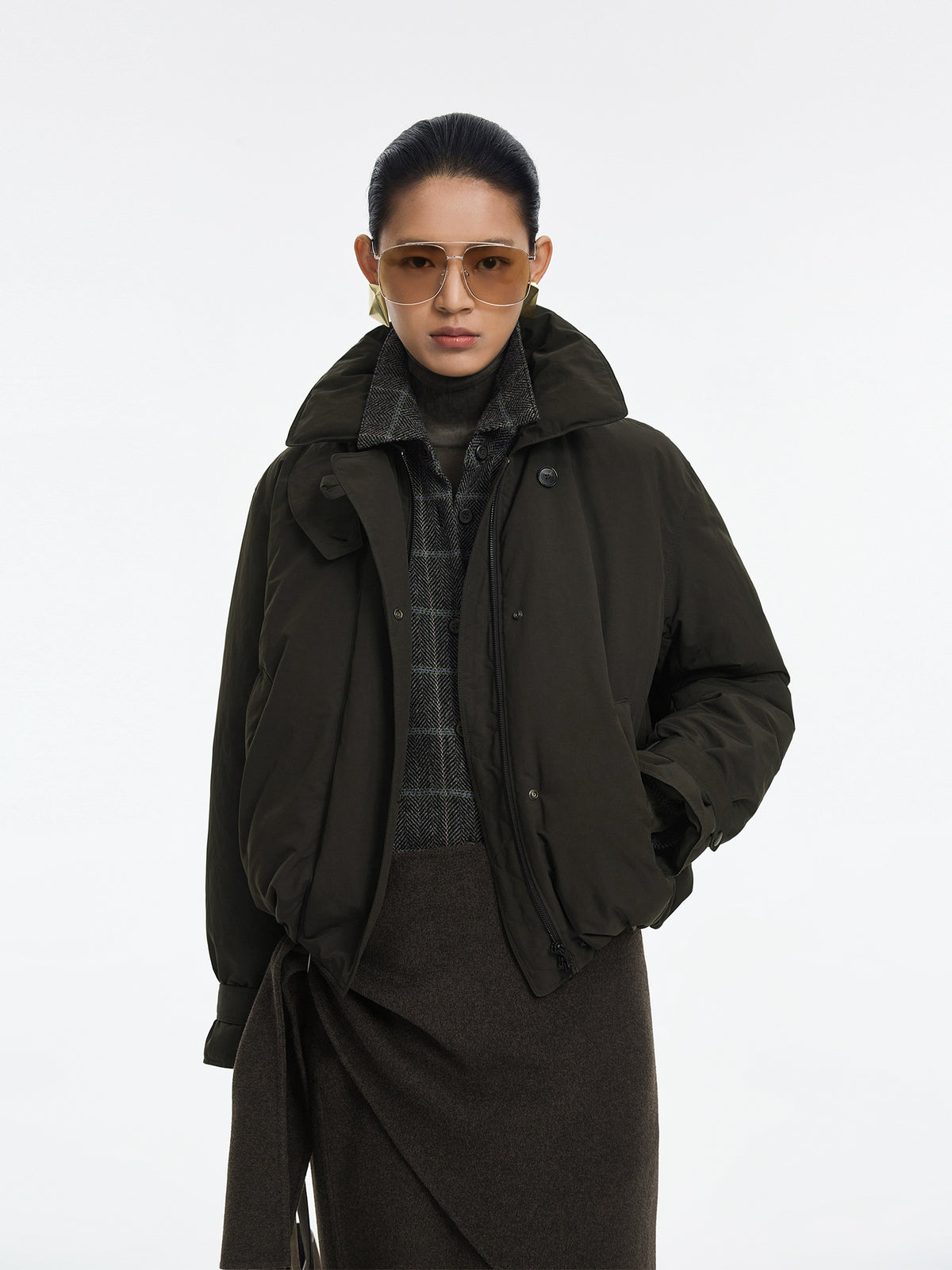 Jacket / JNBY Oversized Short Down Puffer with Drawstring
