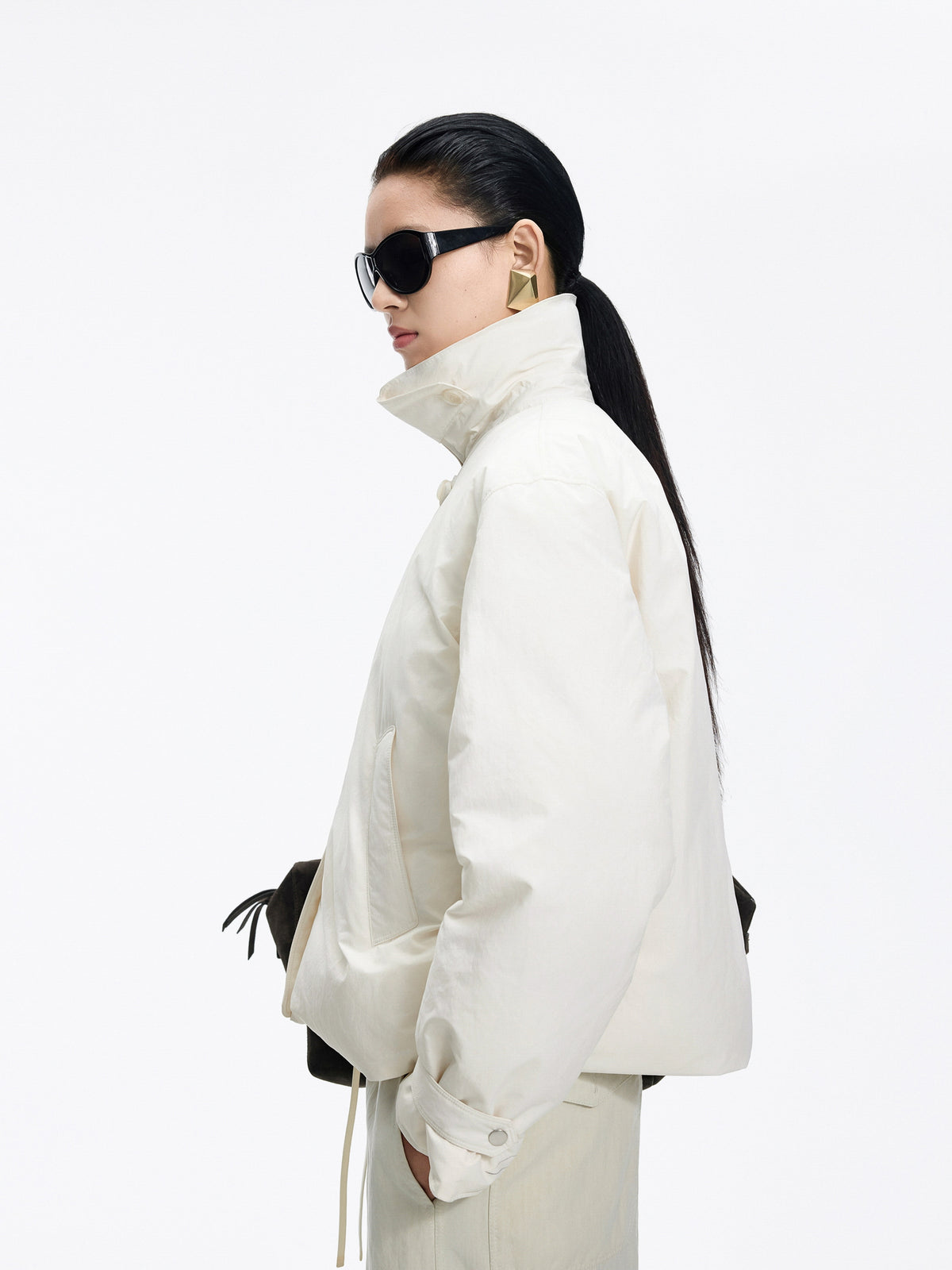 Jacket / JNBY Oversized Short Down Puffer with Drawstring