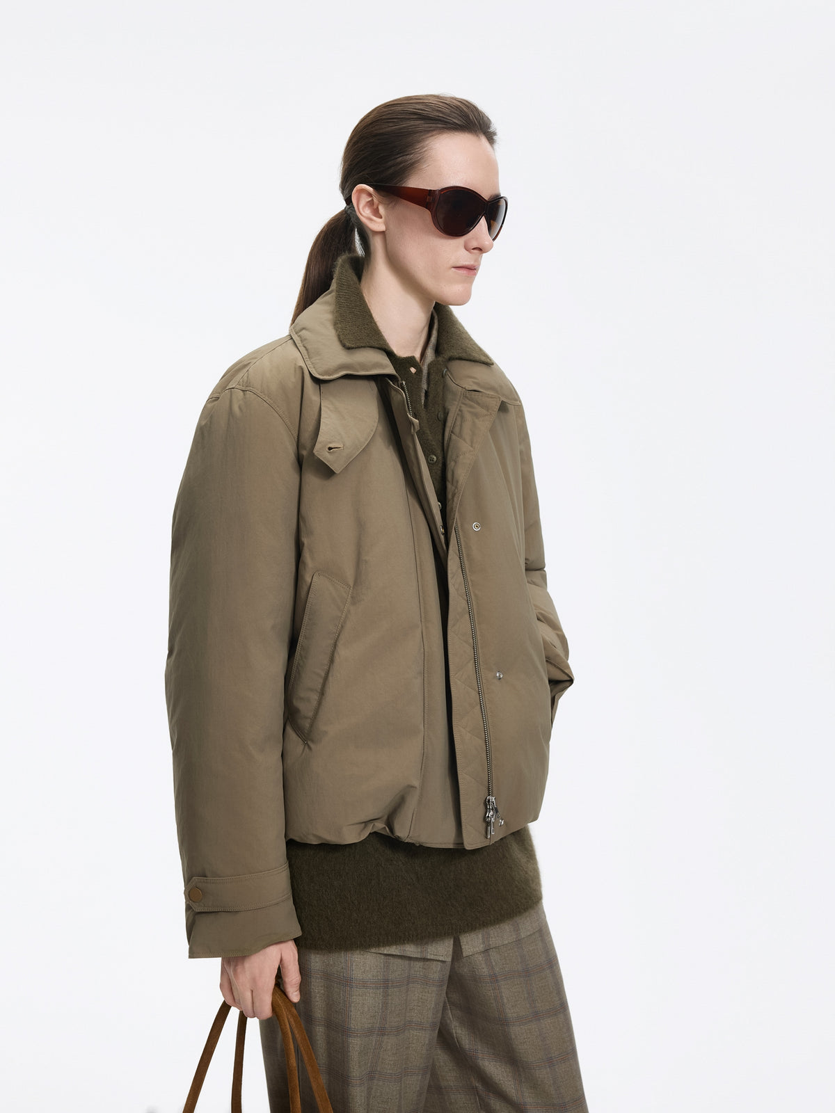 Jacket / JNBY Oversized Short Down Puffer with Drawstring