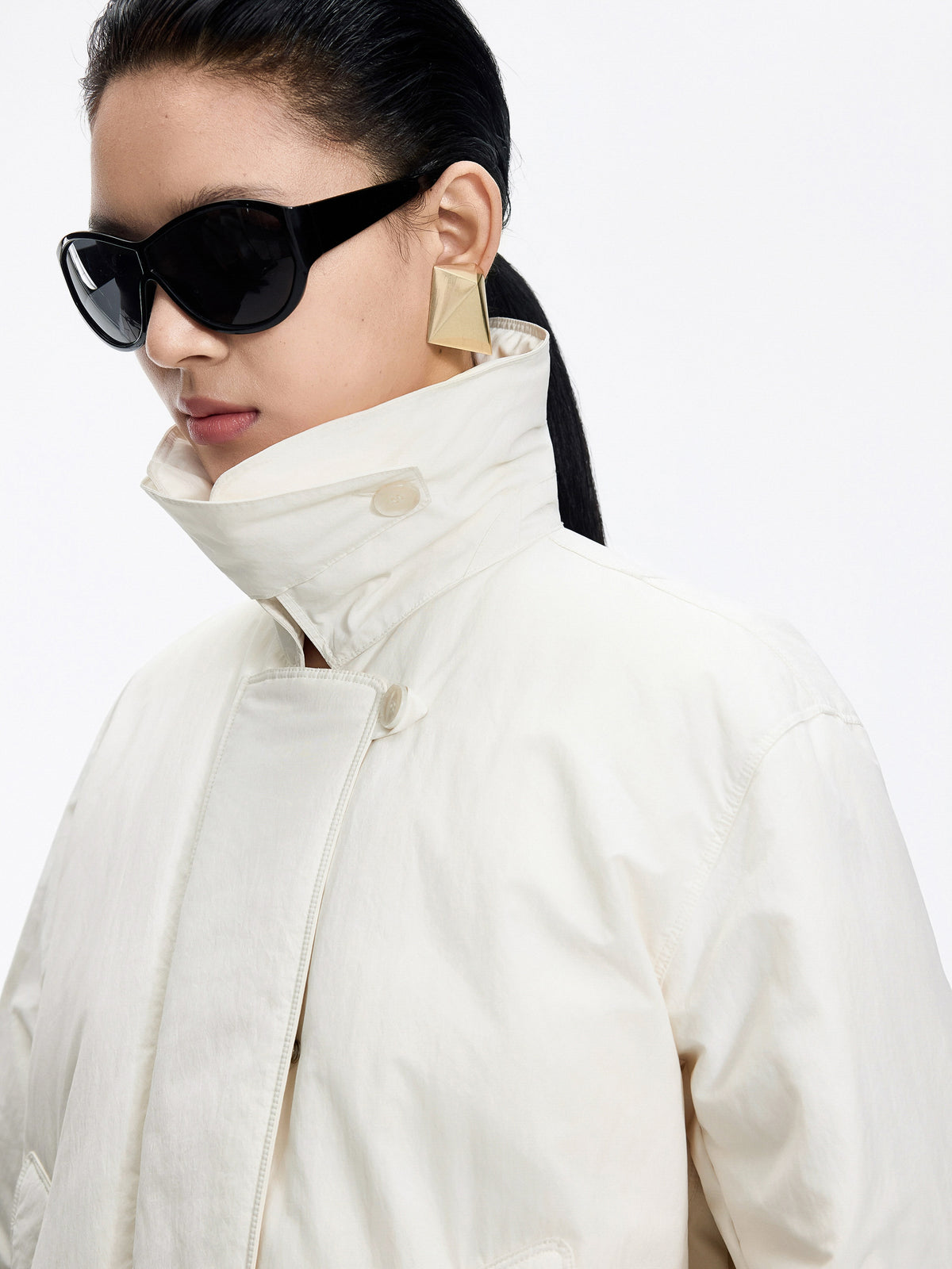 Jacket / JNBY Oversized Short Down Puffer with Drawstring