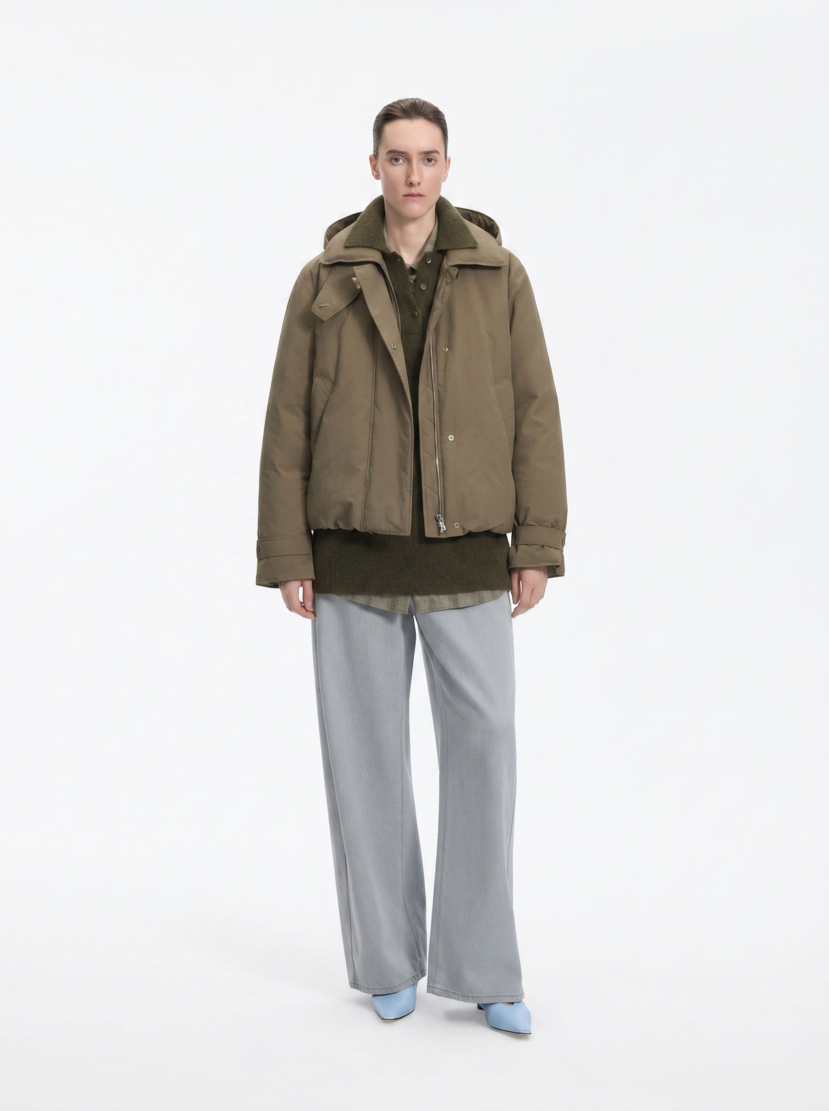 Jacket / JNBY Oversized Short Down Puffer with Drawstring
