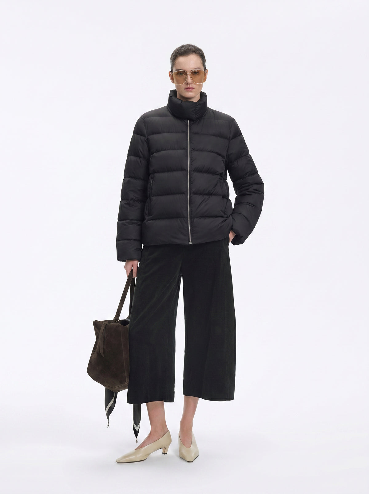 Jacket / JNBY Short Down Puffer with Stand Collar