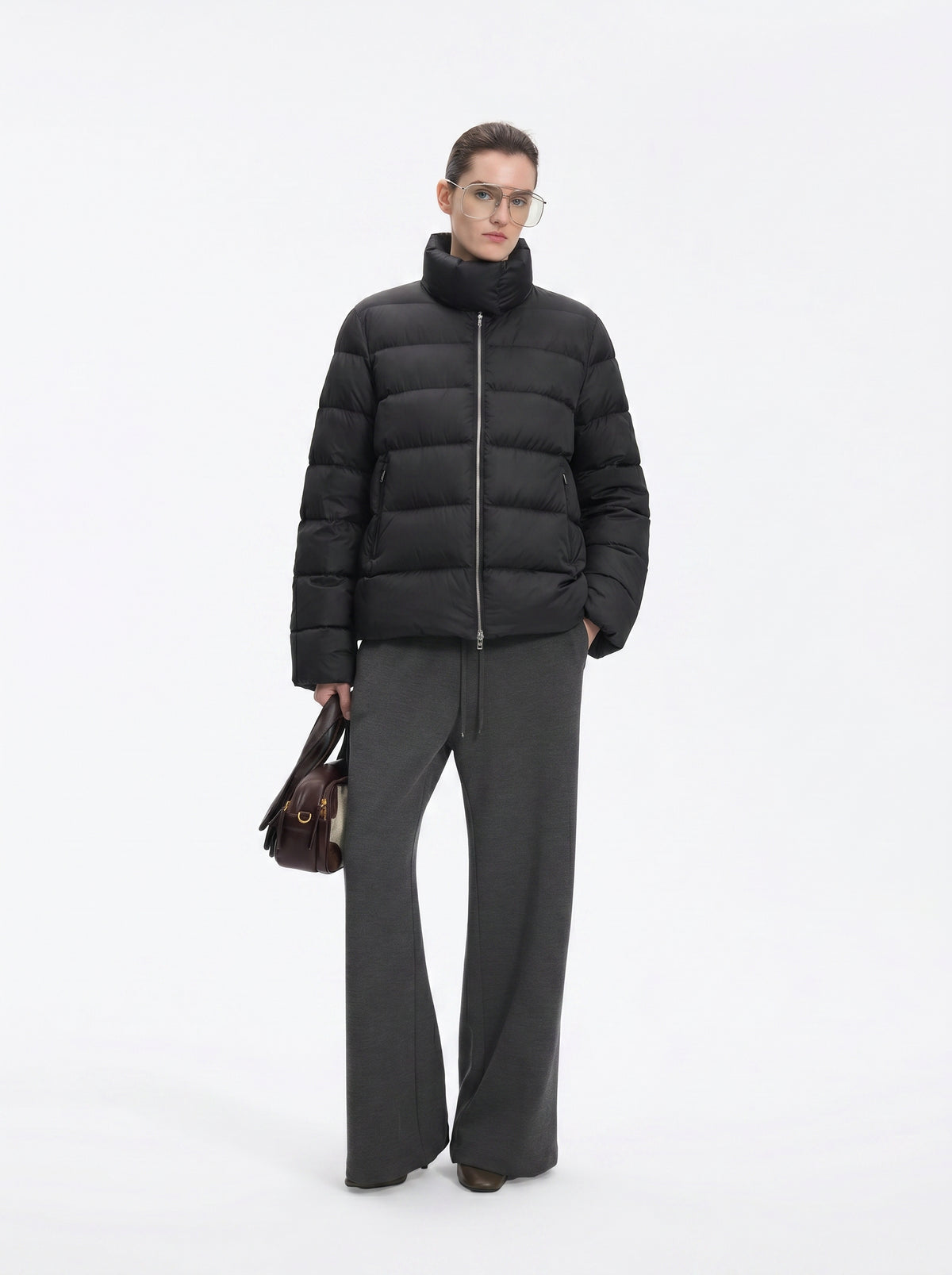Jacket / JNBY Short Down Puffer with Stand Collar