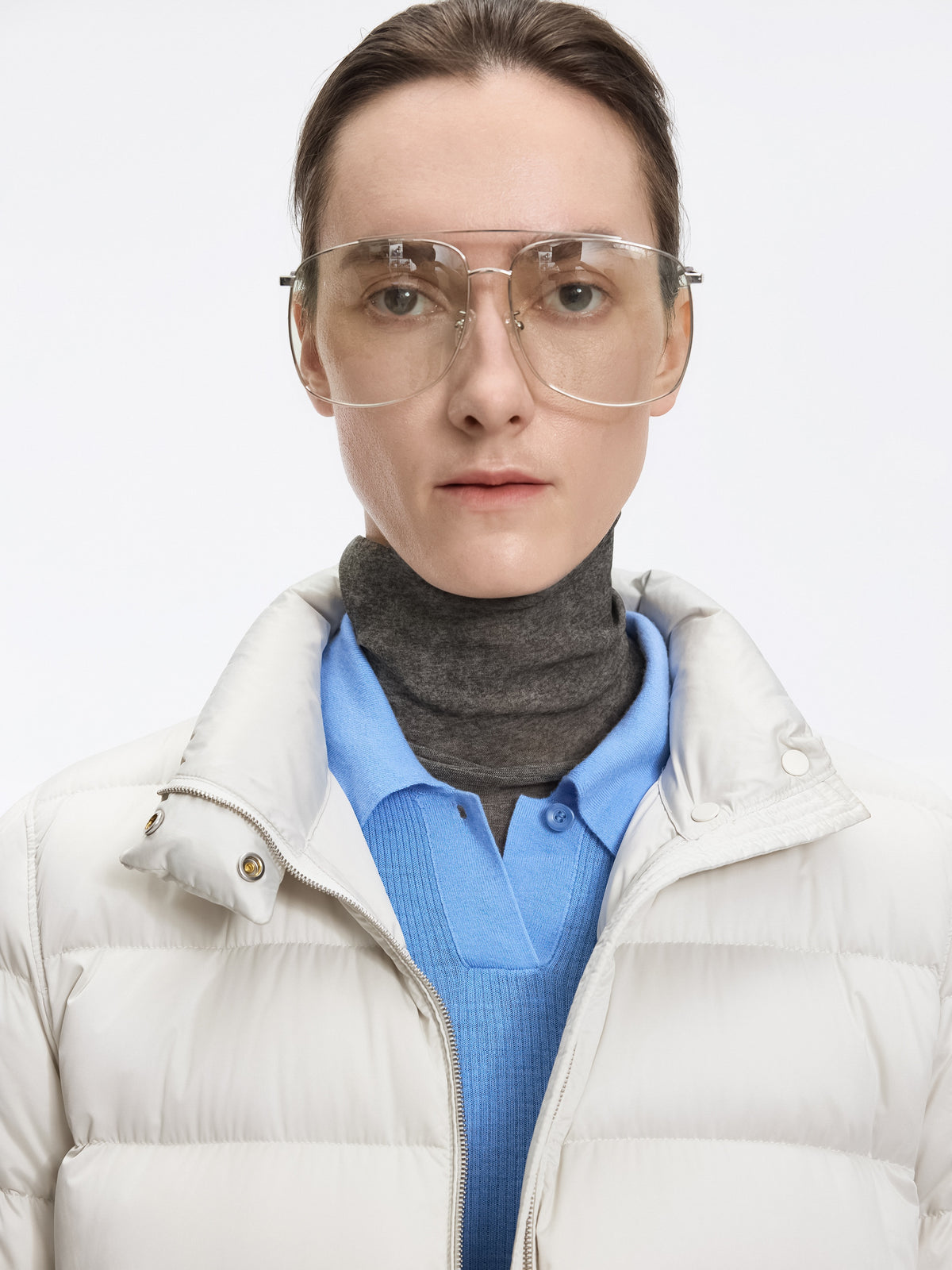 Jacket / JNBY Short Down Puffer with Stand Collar