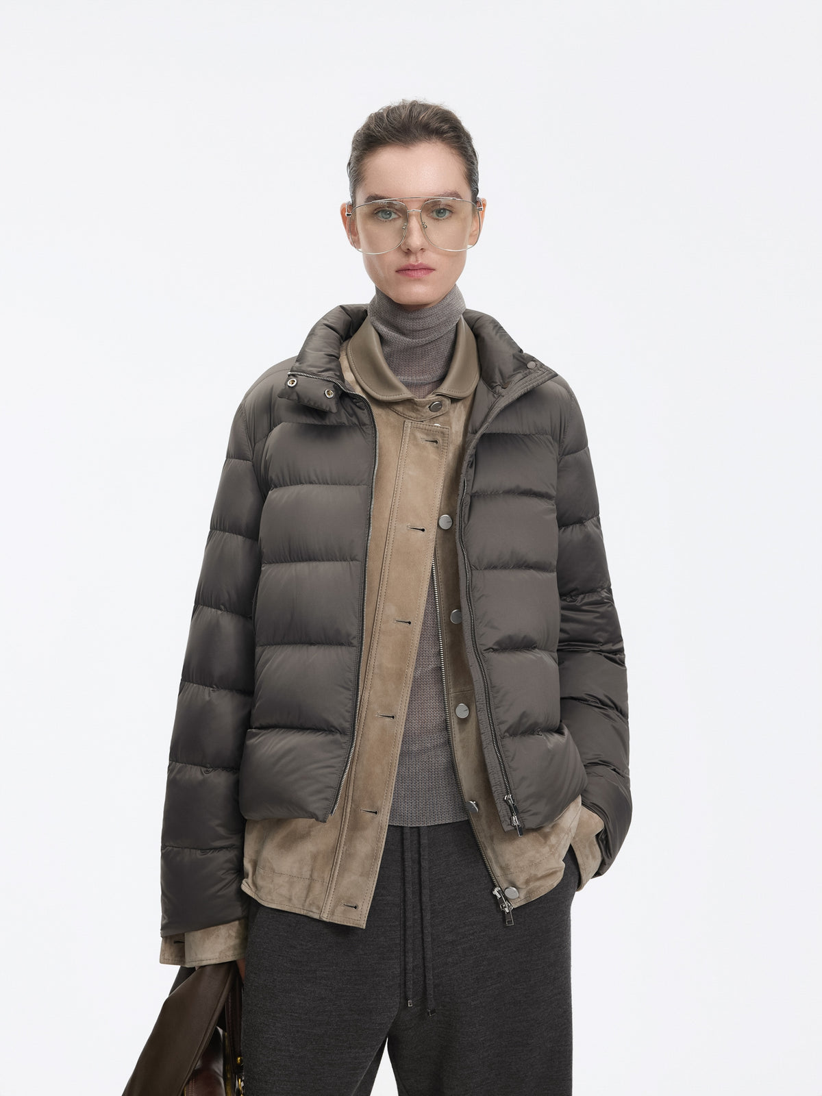 Jacket / JNBY Short Down Puffer with Stand Collar