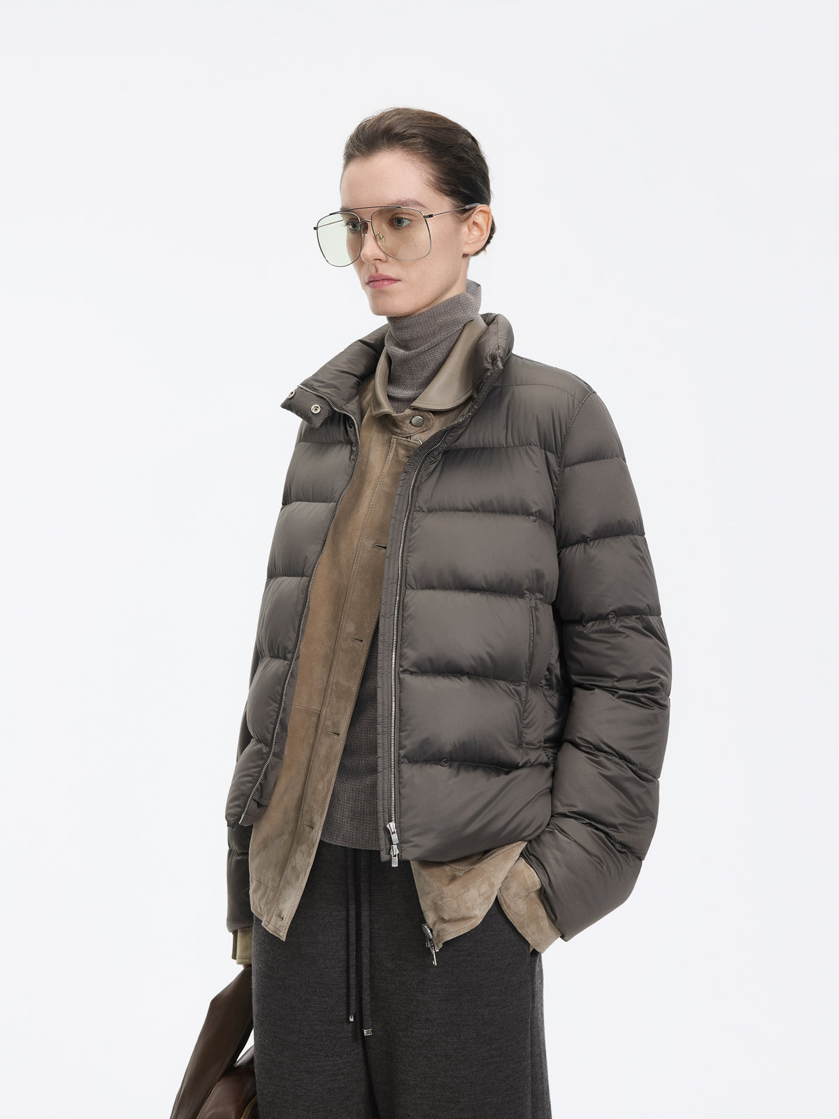 Jacket / JNBY Short Down Puffer with Stand Collar