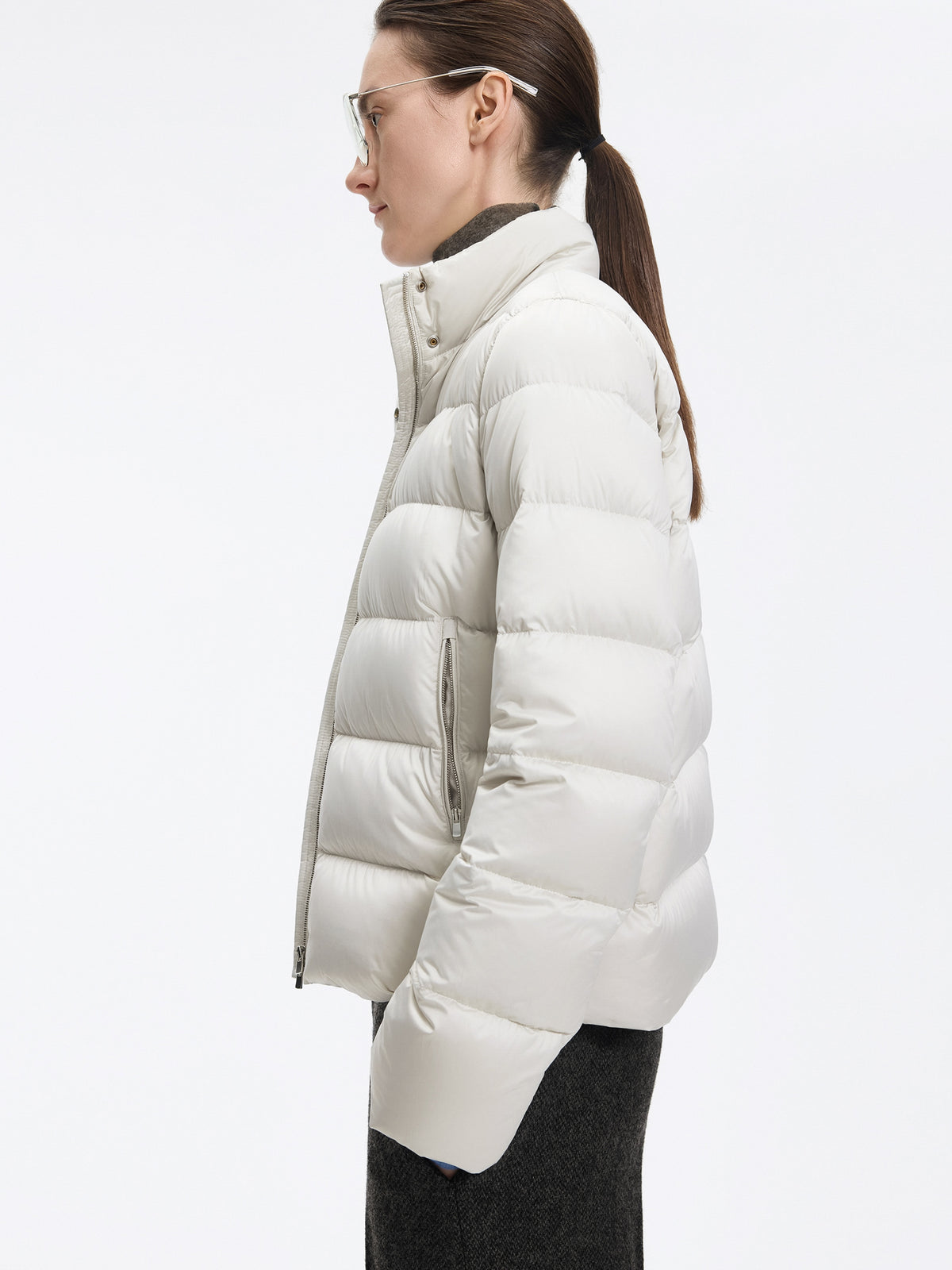 Jacket / JNBY Short Down Puffer with Stand Collar
