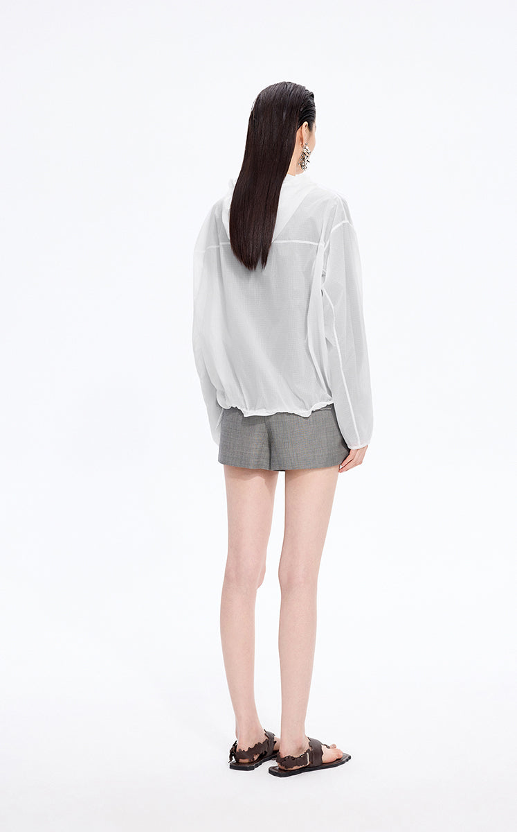 Jacket / JNBY Oversize Lightweight Textured Jacquard Jacket Off White-1