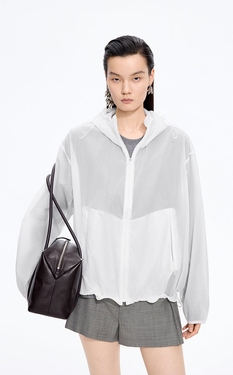 Jacket / JNBY Oversize Lightweight Textured Jacquard Jacket Off White-1