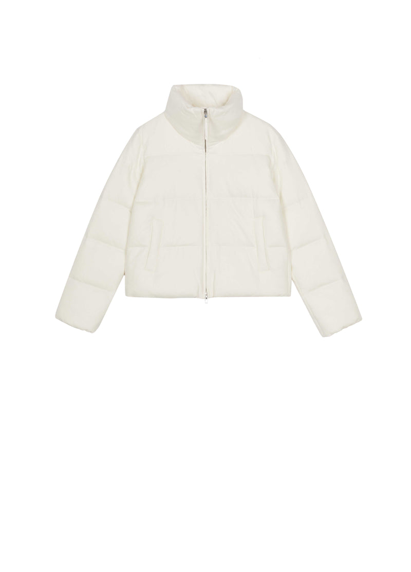 Jacket / JNBY Wool Cashmere Down Puffer Cream White-2