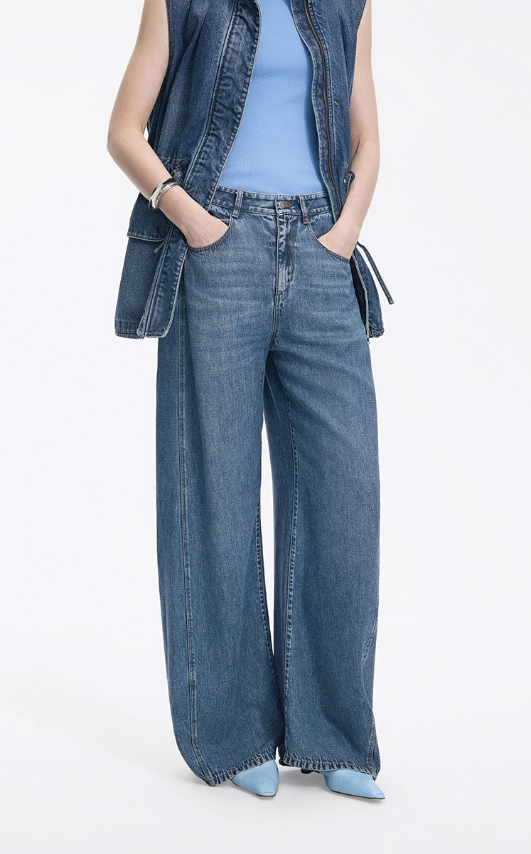 Jeans / JNBY Lyocell Banana Cut Wide Leg Jeans