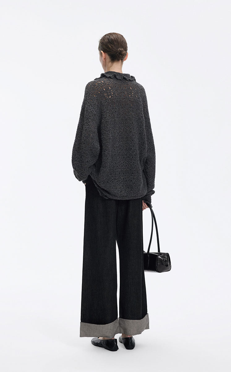 Jeans / JNBY Straight Leg Cuffed Denim Pants
