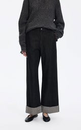 Jeans / JNBY Straight Leg Cuffed Denim Pants
