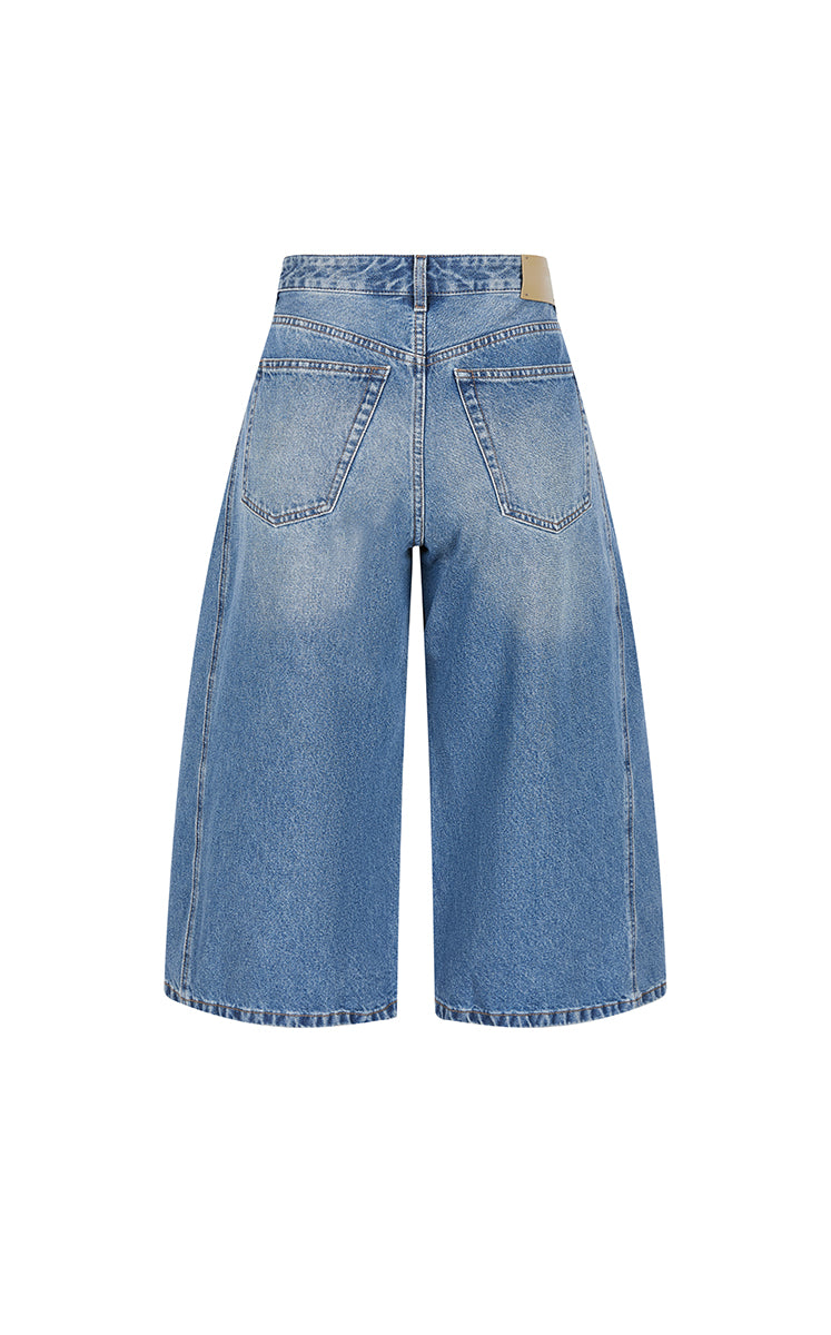Jeans / JNBY Banana Fit Cropped Color Denim Pants Washed Denim Blue-1