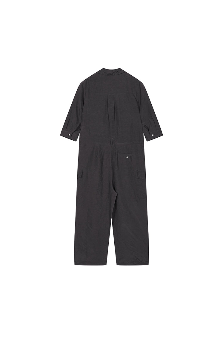 Jumpsuit / JNBY Linen-Blend Short-Sleeve Jumpsuit