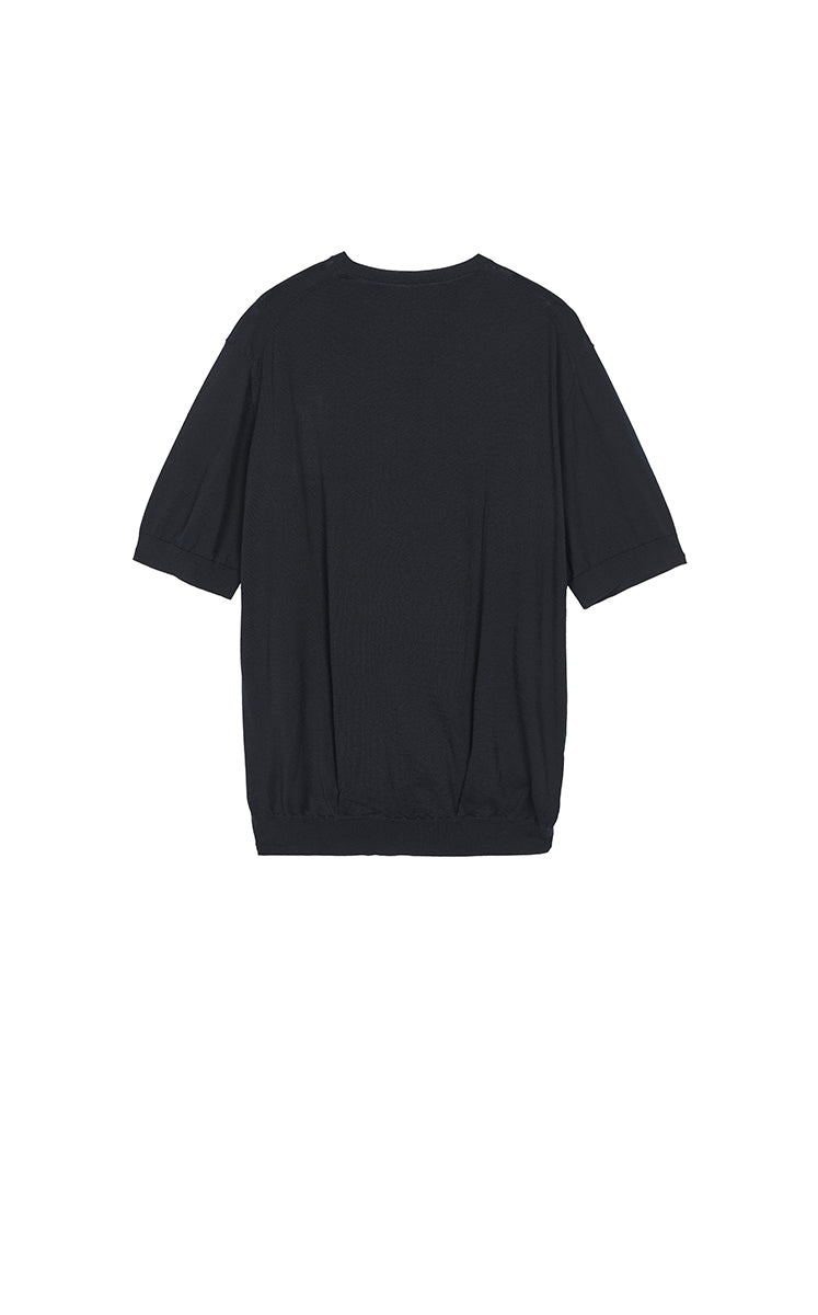 Knitwear / JNBY Cotton V-Neck Short Sleeve Knit Top