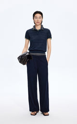 Knitwear / JNBY Floral Jacquard Cropped Knit Top