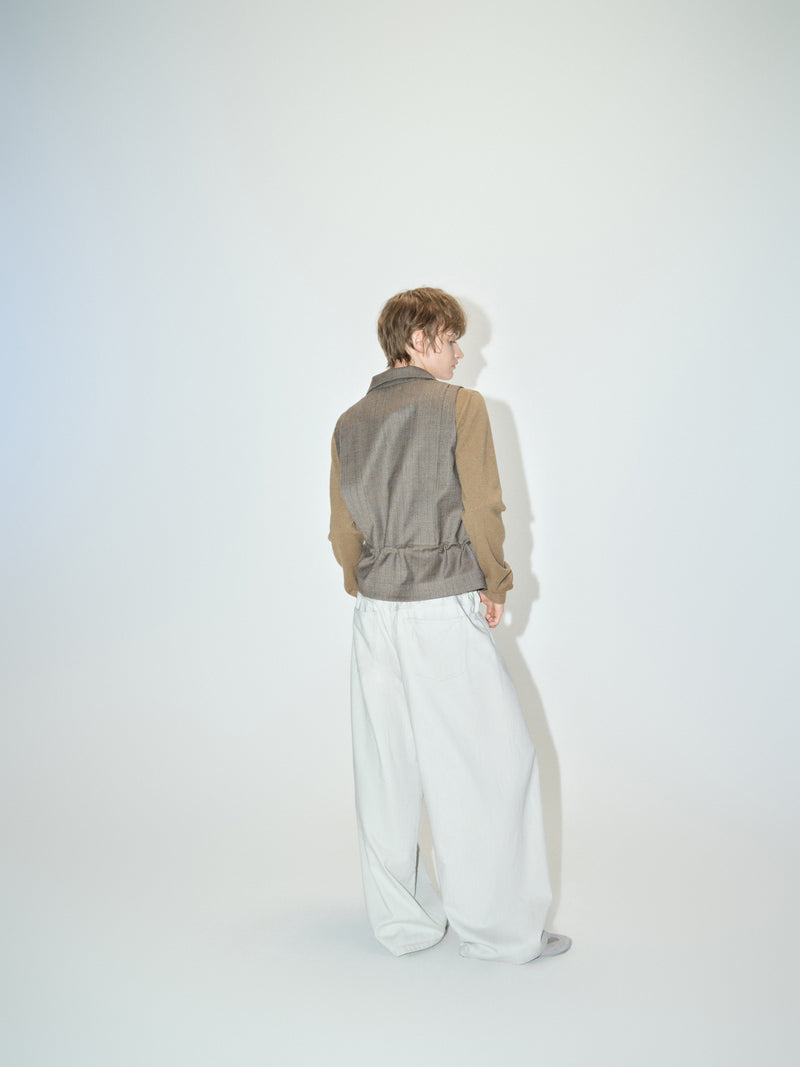 Vest / JNBY Wool Blend Stand Collar Sleeveless Vest