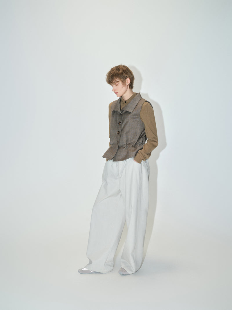 Vest / JNBY Wool Blend Stand Collar Sleeveless Vest