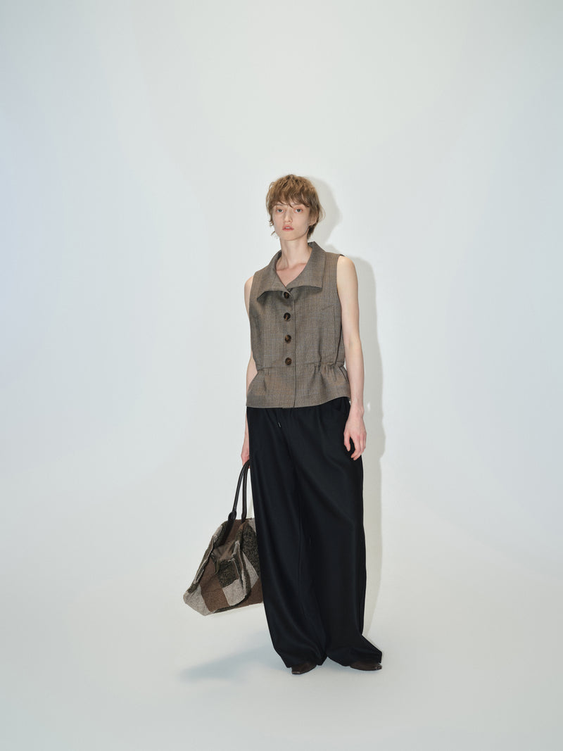 Vest / JNBY Wool Blend Stand Collar Sleeveless Vest
