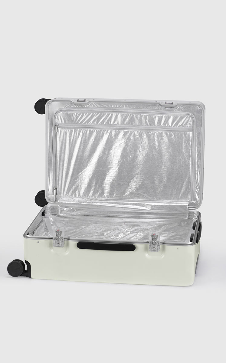 Luggage / JNBY Polycarbonate Hard Shell Travel Suitcase light gray white-2