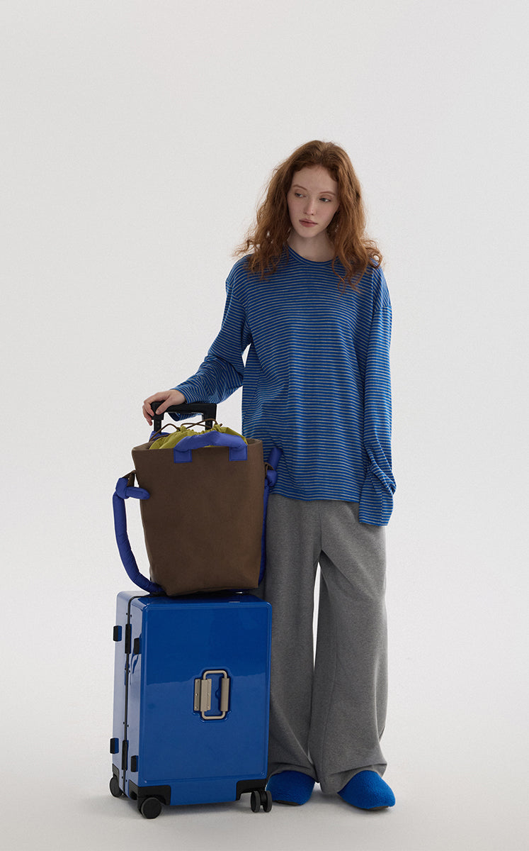 Luggage / JNBY Polycarbonate Hard Shell Travel Suitcase sapphire blue-1