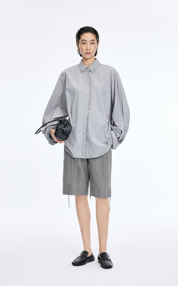 Pants / JNBY A-Line Wool Fringe Cropped Pants