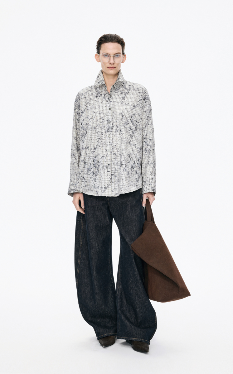 Pants / JNBY Banana-Leg Cuffed Extra-Long Jeans
