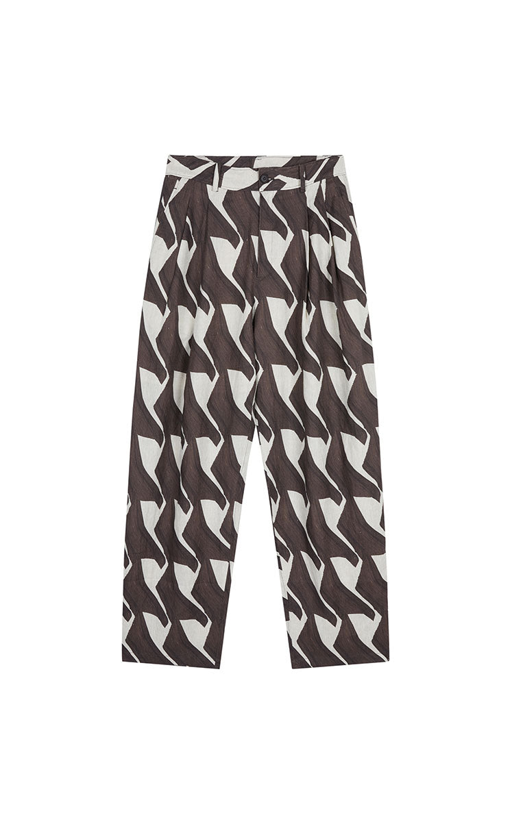 Pants / JNBY City Print Cuffed Tapered Pants