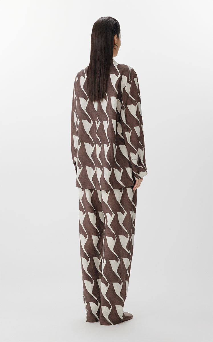Pants / JNBY City Print Cuffed Tapered Pants