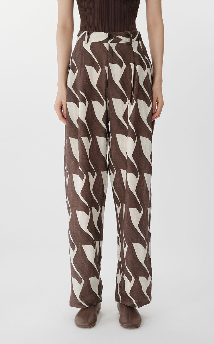Pants / JNBY City Print Cuffed Tapered Pants Black