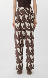 الكفاف / JNBY City Print Pants مُتَقَلَّبَة و مُتَضَاعِفَة