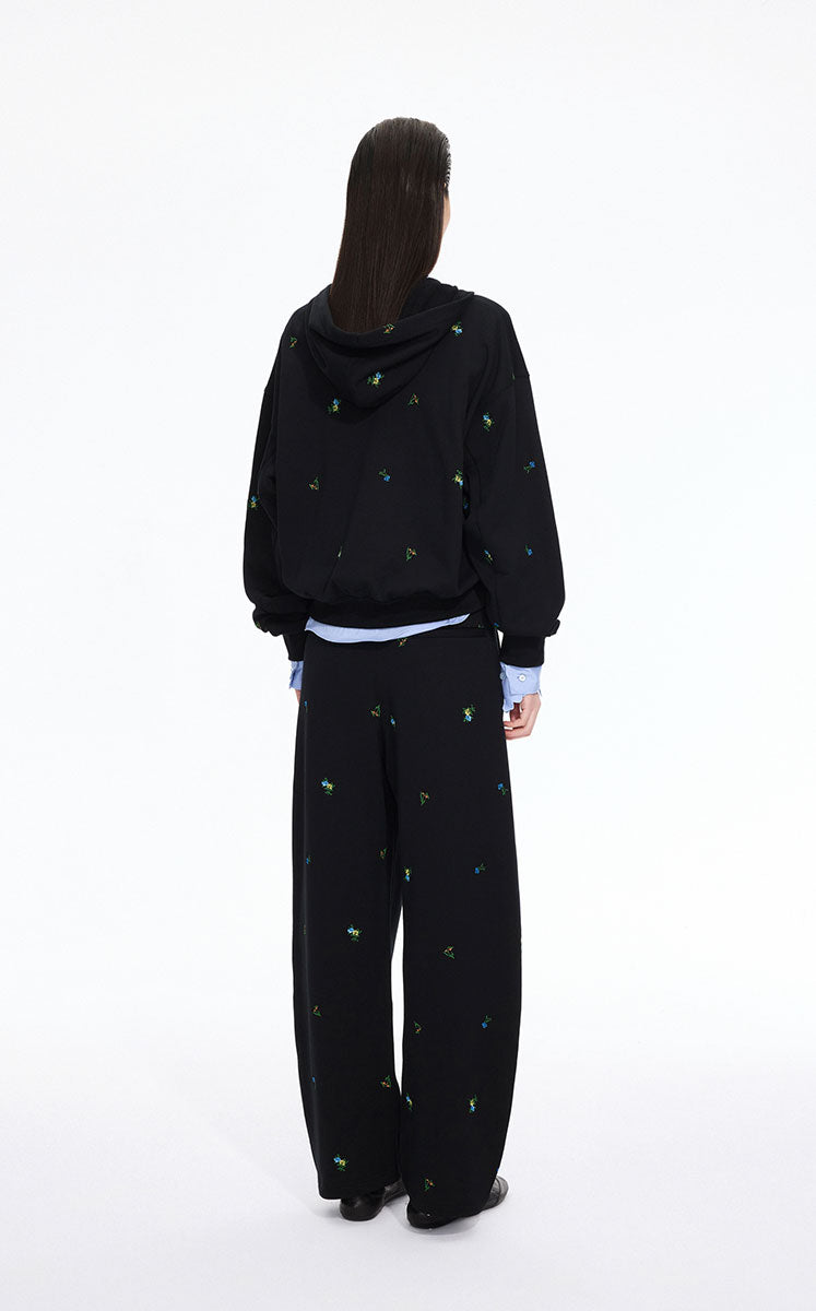 Pants / JNBY Cotton Watercolor Floral Drawstring Pants