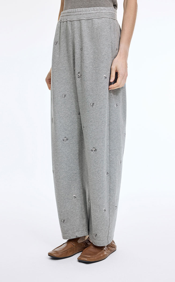 Pants / JNBY Cotton Watercolor Floral Drawstring Pants