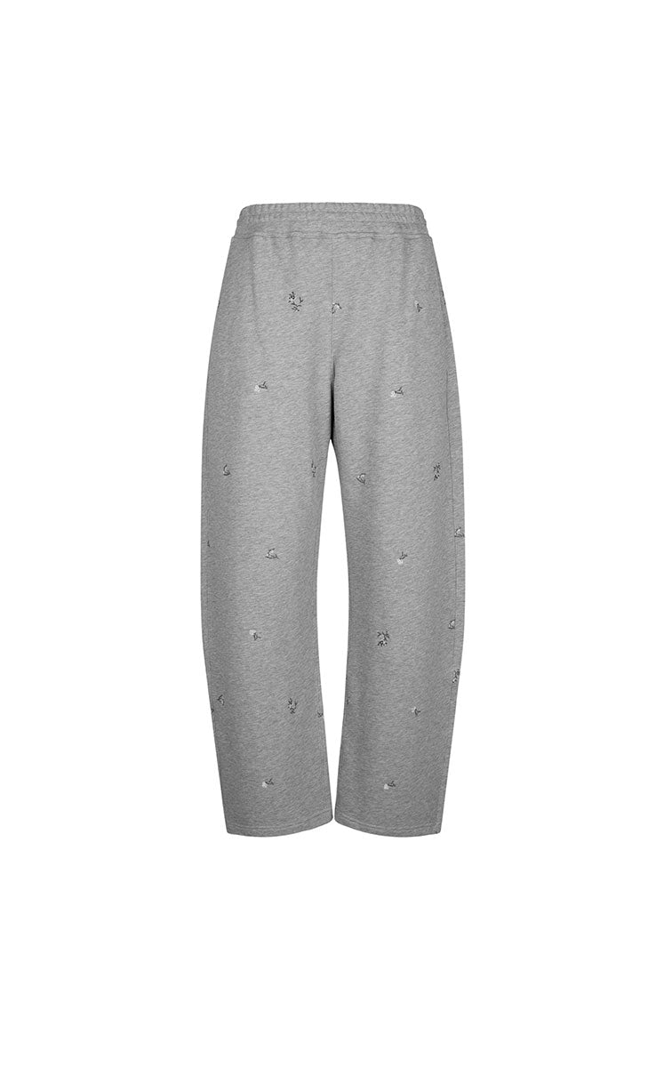 Pants / JNBY Cotton Watercolor Floral Drawstring Pants