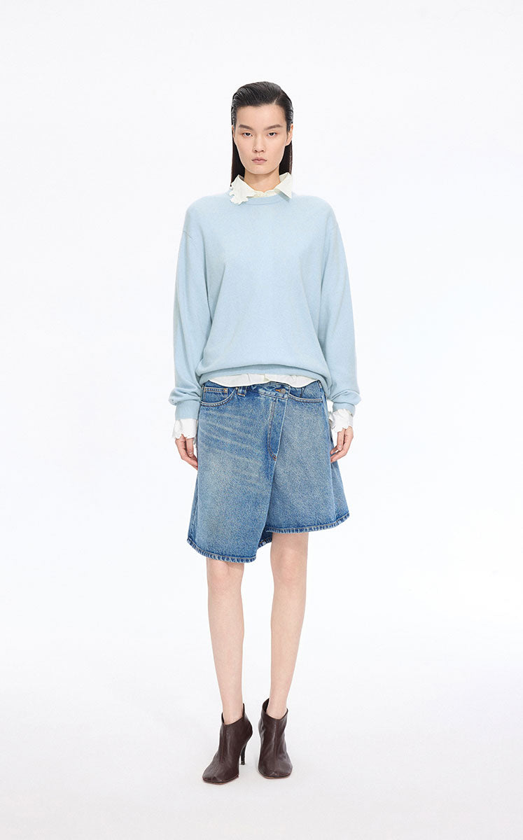 Skirt / JNBY Deconstructed A-Line Denim Skort