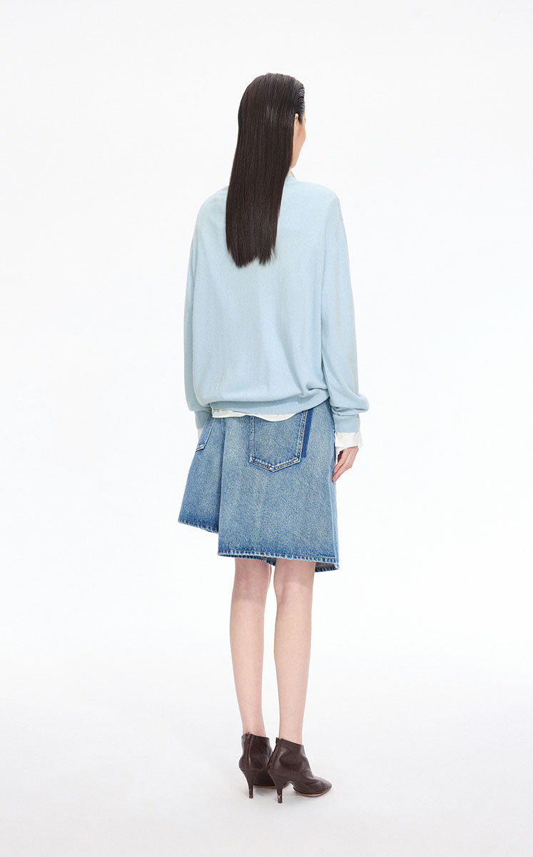 Skirt / JNBY Deconstructed A-Line Denim Skort