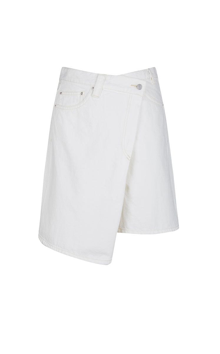 Skirt / JNBY Deconstructed A-Line Denim Skort
