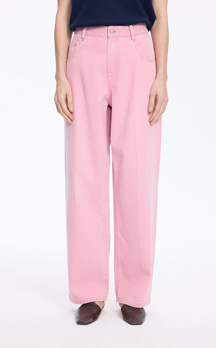 Pants / JNBY Gradient Denim Banana Jeans Grey Pink