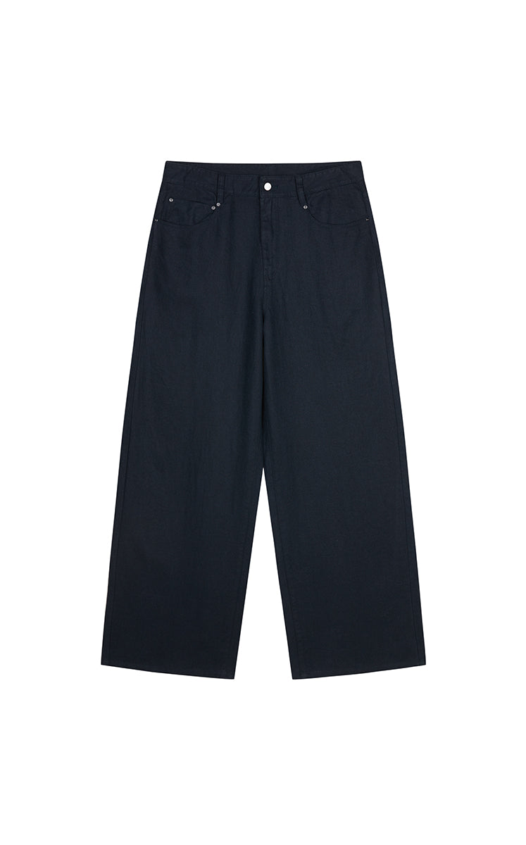 Pants / JNBY Linen Relaxed Wide-Leg Pants