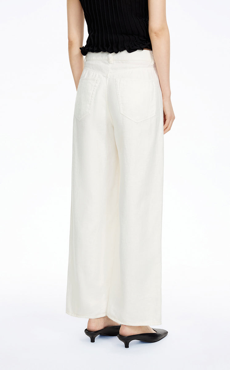 Pants / JNBY Linen Relaxed Wide-Leg Pants