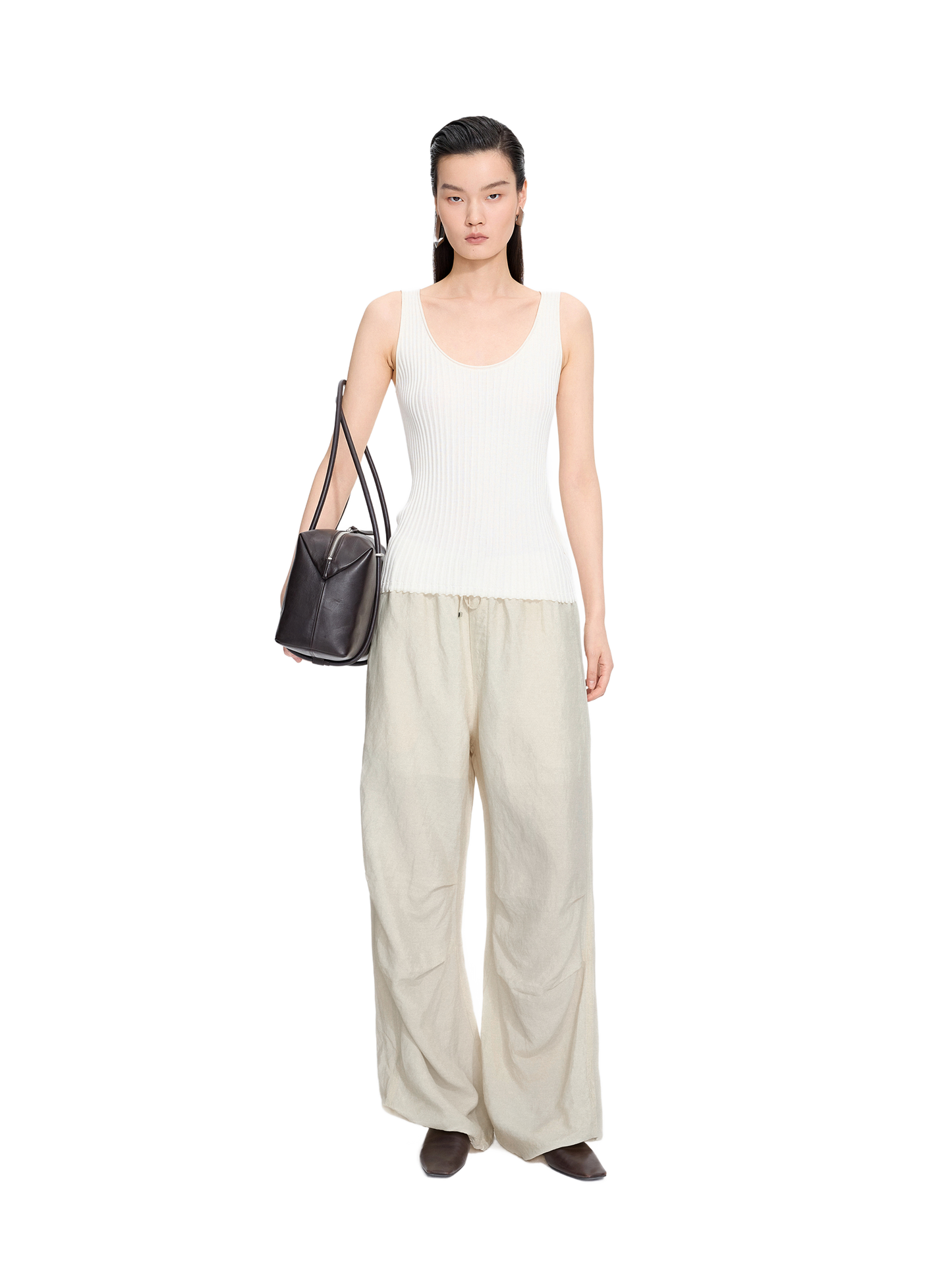 Pants / JNBY Loose Drawstring Paratrooper Pants Cream