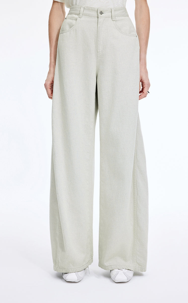 Pants / JNBY Loose Eco Banana Jeans White Denim