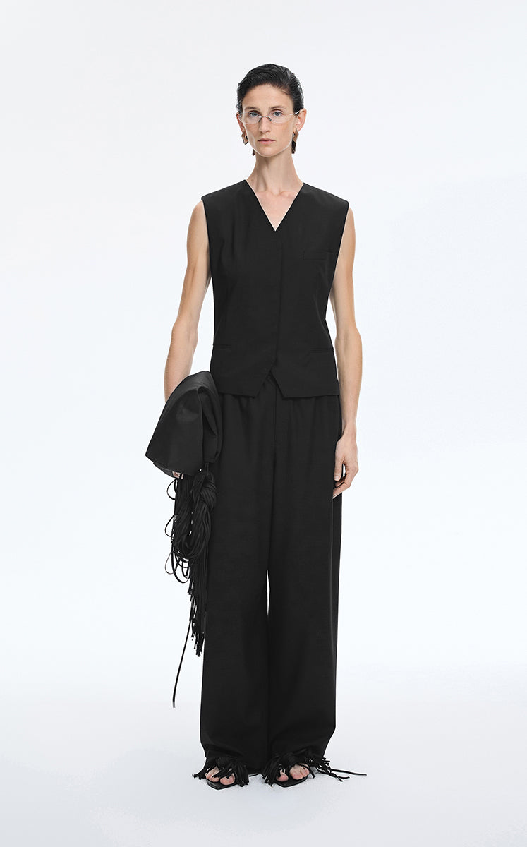Pants / JNBY Loose Wool Blend Straight Long Pants