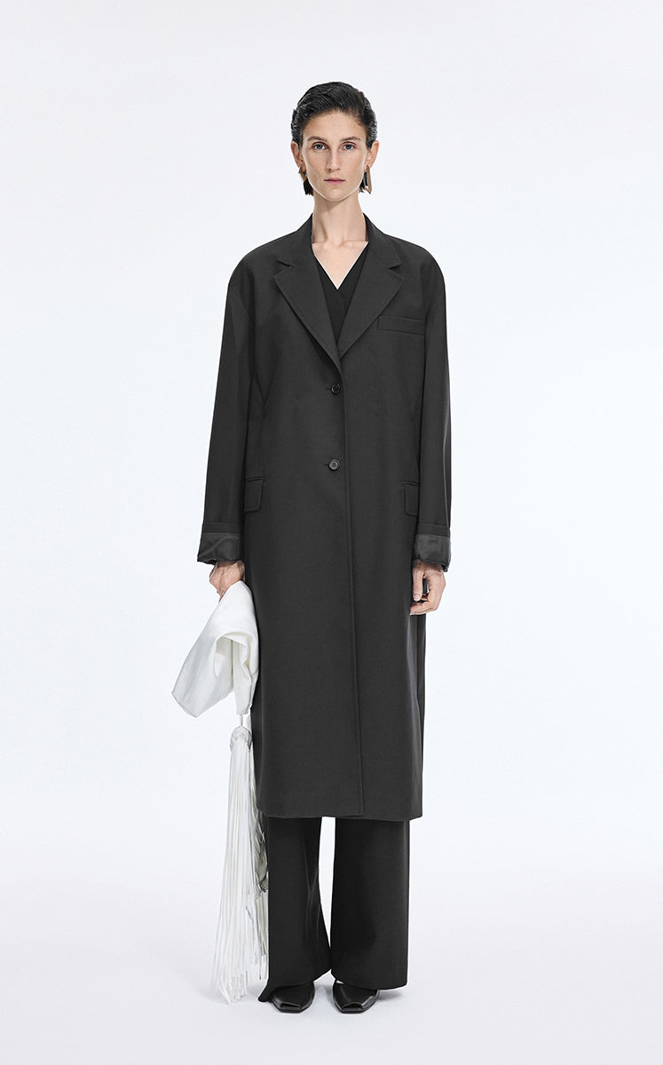 Pants / JNBY Loose Wool Blend Straight Long Pants