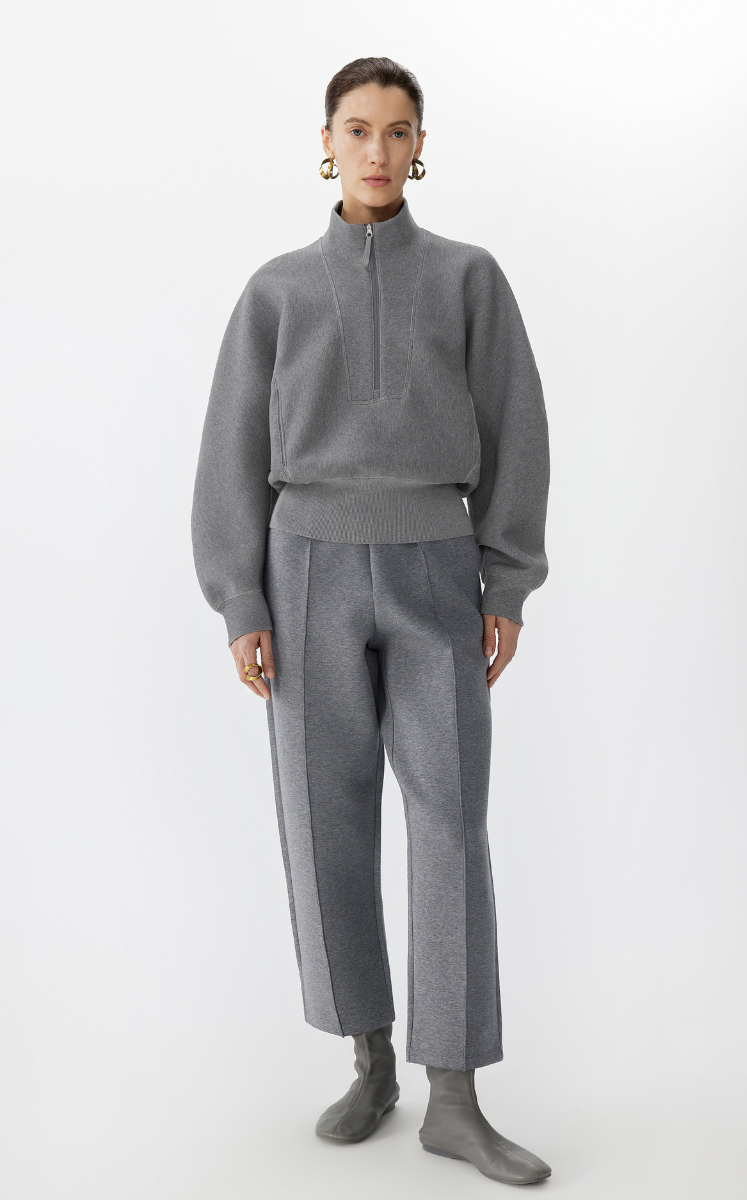 Pants / JNBY Lyocell Air Layer Cropped Trousers Grey