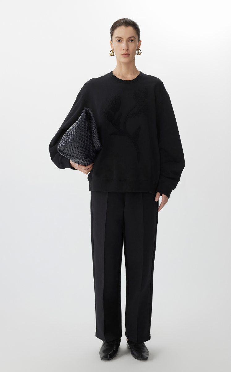 Pants / JNBY Lyocell Air Layer Cropped Trousers Black