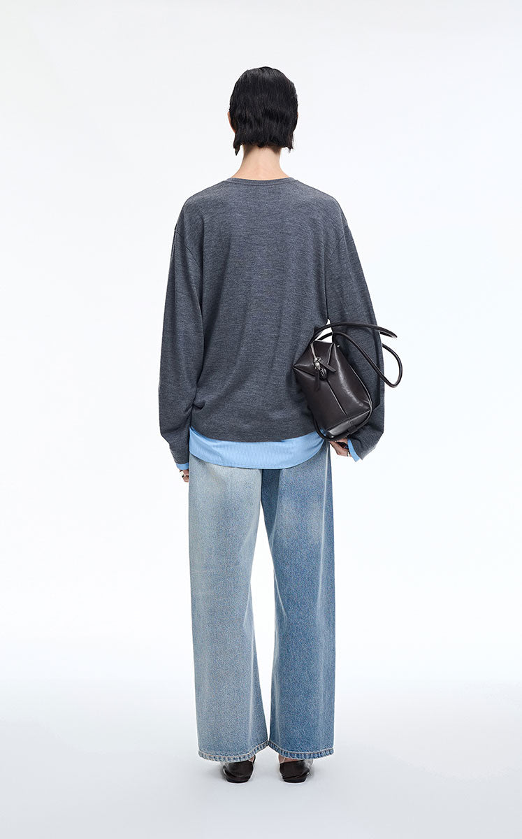 Pants / JNBY Offset Waist Flared Long Jeans