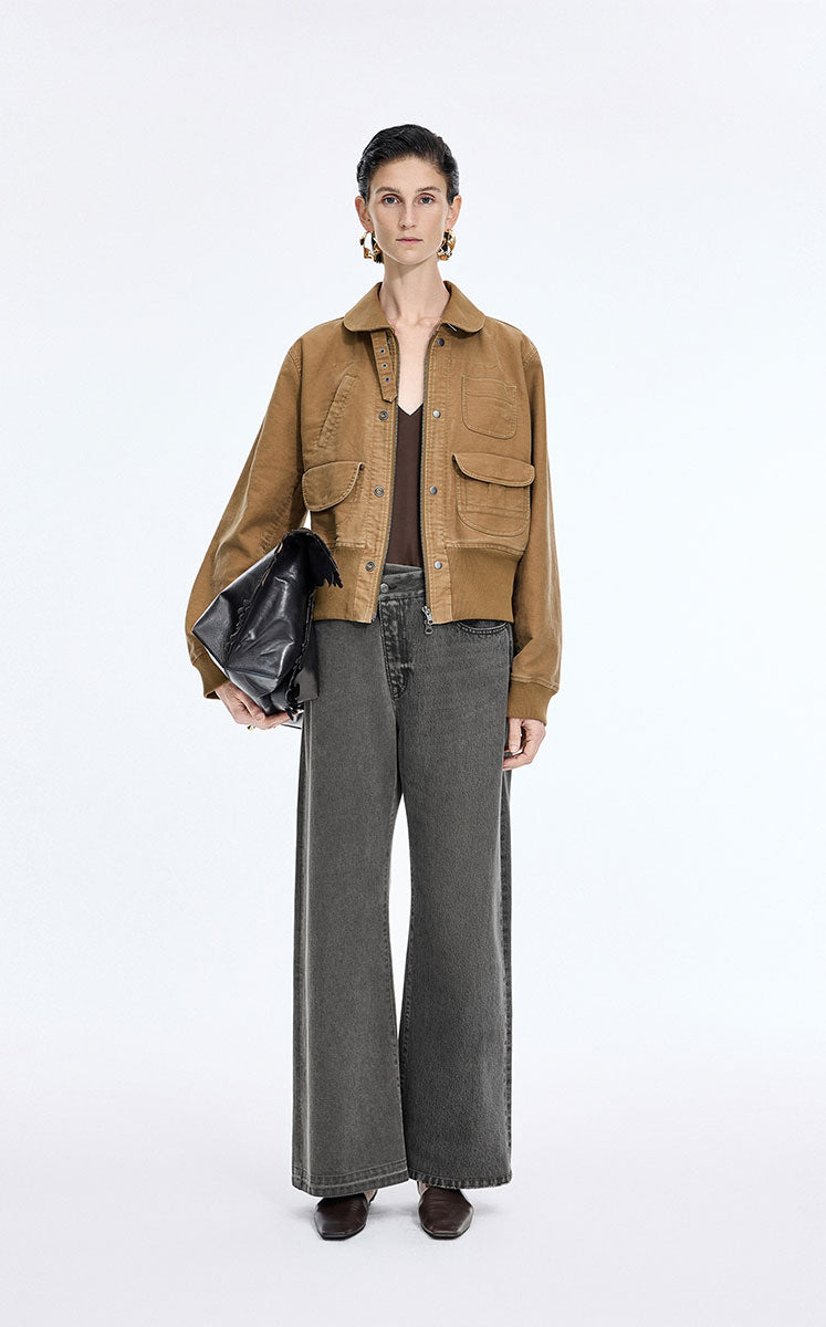 Pants / JNBY Offset Waist Flared Long Jeans